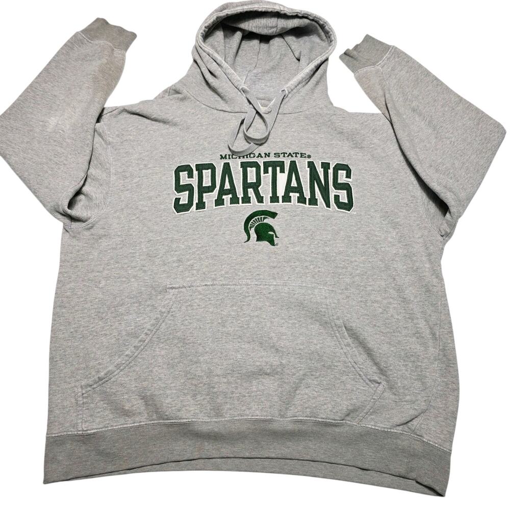 Vintage Michigan State Spartans Sweatshirt Adult XL Gray Hoodie Pro Edge